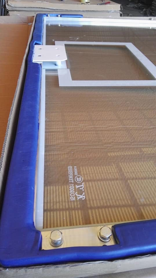 FIBA Standard Tempered Glass Basketball Back Board with Protective Padding (Size: 3.5ft x 6ft x 12mm) with 18" Heavy Duty Snapback Ring and Nylon Net