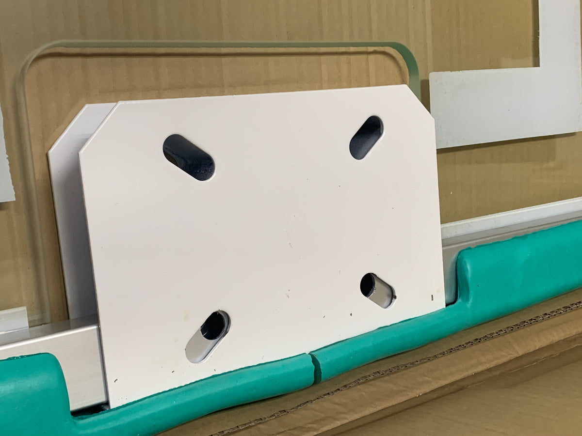 FIBA Standard Tempered Glass Basketball Back Board with Protective Padding (Size: 3.5ft x 6ft x 12mm) with 18" Heavy Duty Snapback Ring and Nylon Net