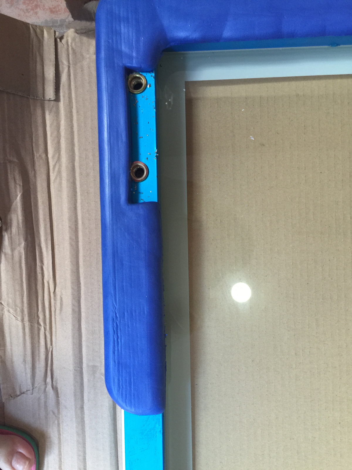 FIBA Standard Tempered Glass Basketball Back Board with Protective Padding (Size: 3.5ft x 6ft x 12mm) with 18" Heavy Duty Snapback Ring and Nylon Net